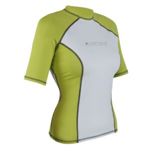 2602 LG - NRS Women’s HydroSilk Shirt – S/S – Lime/White - LG