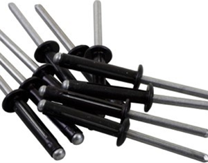 DOME HEAD TRI-FOLD RIVETS, 3/16" BLACK