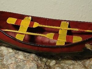 GSI Tin Canoe with Paddles Ornament - #99308