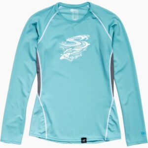 1002261 - Stohlquist Women’s Loose Fit Rashguard - Teal/Gray - XL
